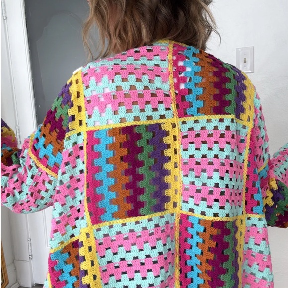 POL Multicolor Crochet Cardigan - Picture 4 of 7